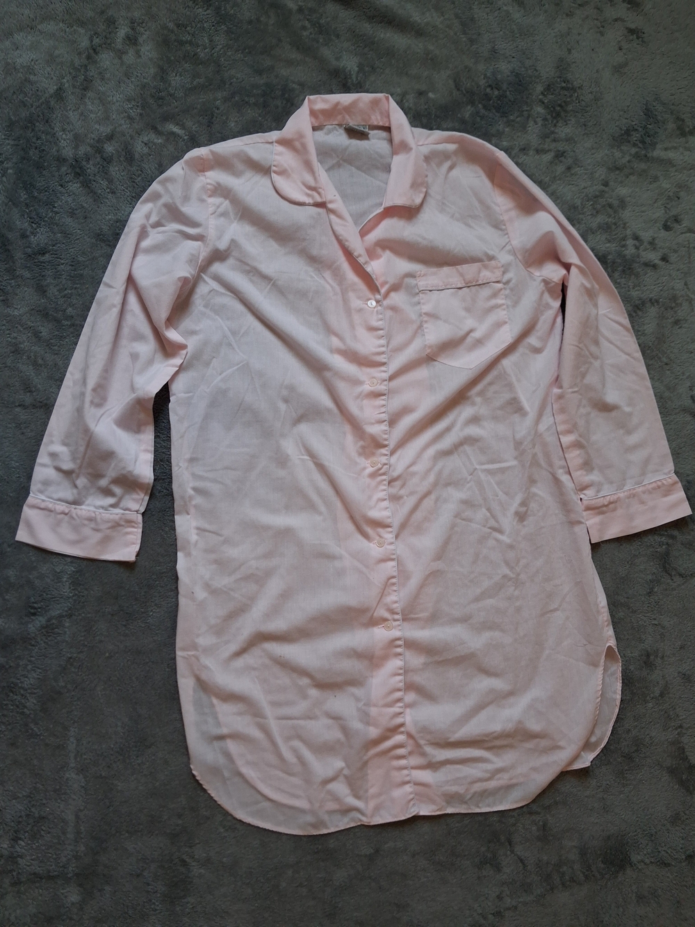 Y2K Kathryn Womens Sleepshirt Pink Medium Soft Poly Cotton Cottagecore